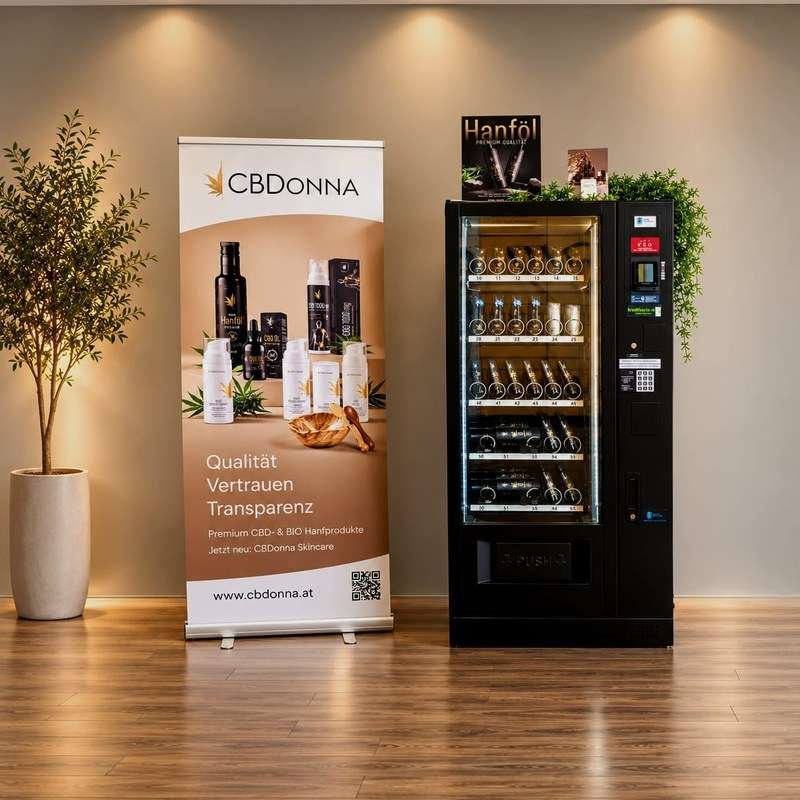 CBDonna 24/7 Automat mit Roll-up bei der Tankstelle Speedy in Felixdorf